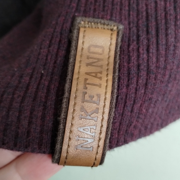 Naketano Stripe Cowl Neck Pullover Sweater Size XL - Picture 3 of 6